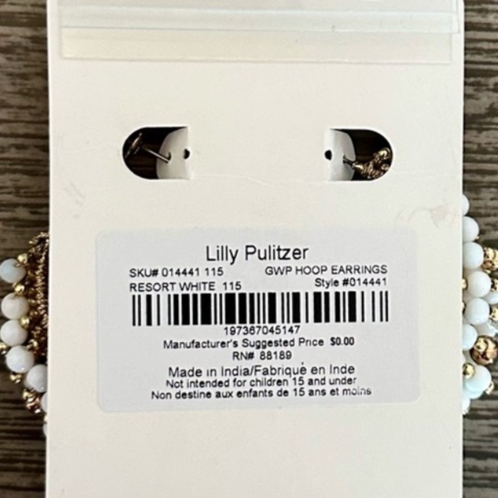 Lilly Pulitzer Beaded Hoop Earrings - Picture 10 of 10